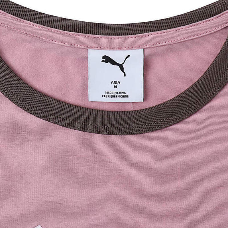 PUMA彪马短袖女装2025夏新款运动服休闲透气圆领短款T恤634798-65 - 图1
