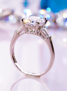 chinpin莫桑石四爪戒指