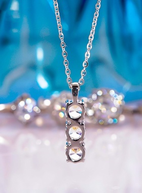 chinpin莫桑钻一字项链