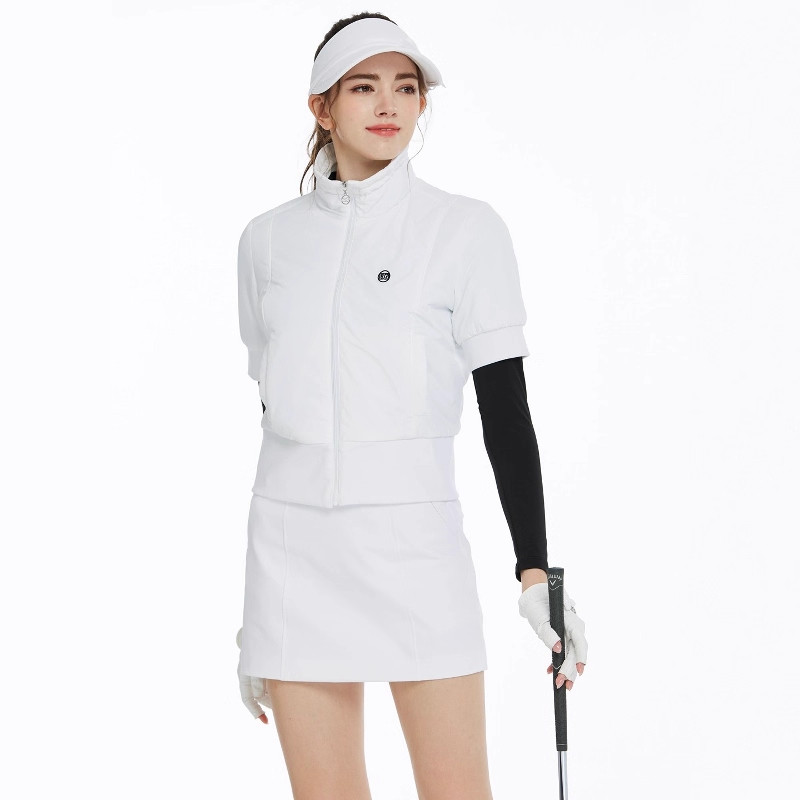 BG新款高尔夫外套女装秋冬加厚半袖夹棉夹克修身显瘦保暖球服上衣,淘宝优惠券,粉丝福利购,淘宝优惠卷