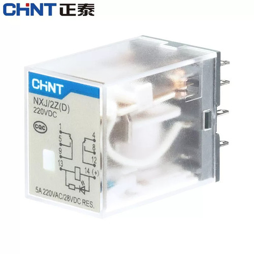 正泰小型中间继电器NXJ-2Z插拔式电磁继电器昆仑220V带灯DC 24V - 图3