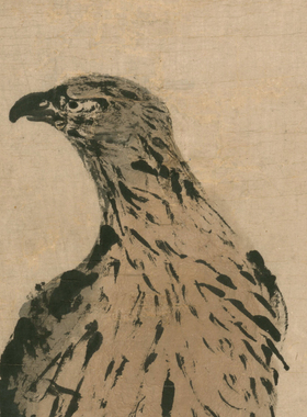 清高其佩松鹰图卷轴新中式装饰画