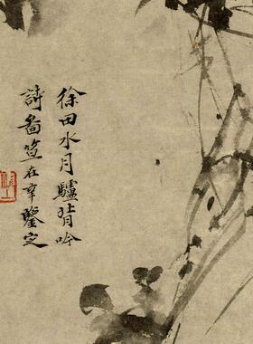 明徐渭驴背吟诗图人物画微喷