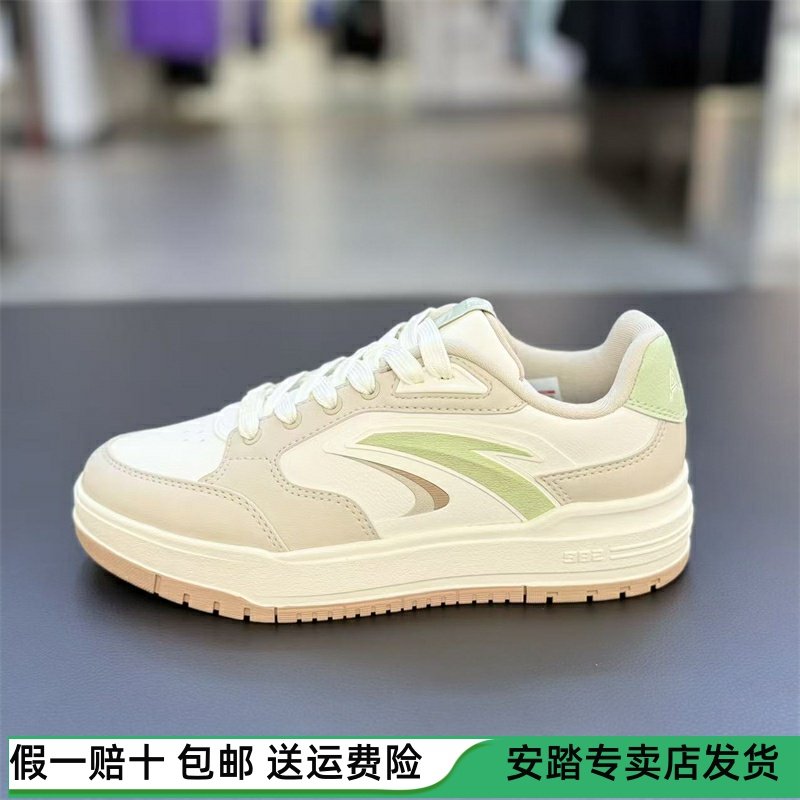 安踏982板鞋休闲鞋女2025秋新款厚底超轻低帮滑板鞋122548066 - 图2