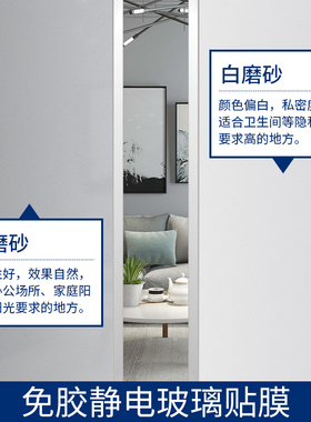 静电磨砂玻璃贴纸防走光