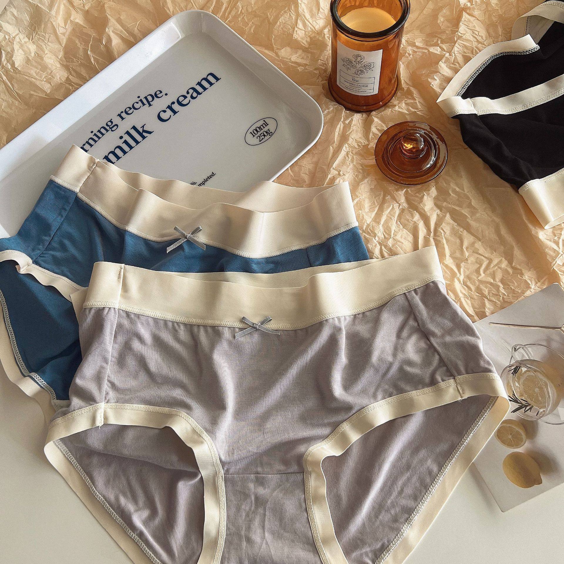 3条日系少女女莫代尔中腰大码内裤胖mm2023新款裤头无痕黄色裤衩,淘宝优惠券,粉丝福利购,淘宝优惠卷