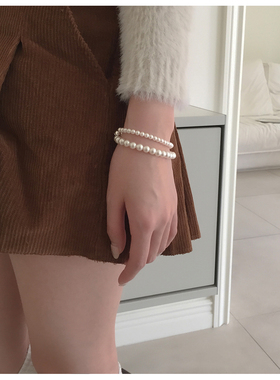 925银磁吸扣珍珠手链