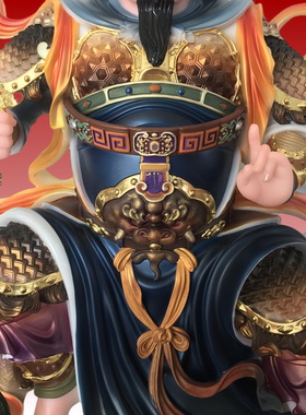 彩绘玄天上帝神像真武大帝摆件