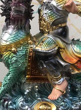 彩绘树脂雷祖神像桌面摆件