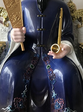 仿瓷清风明月清风碑王像东北堂口碑帅碑子真身金龙银龙神像摆件