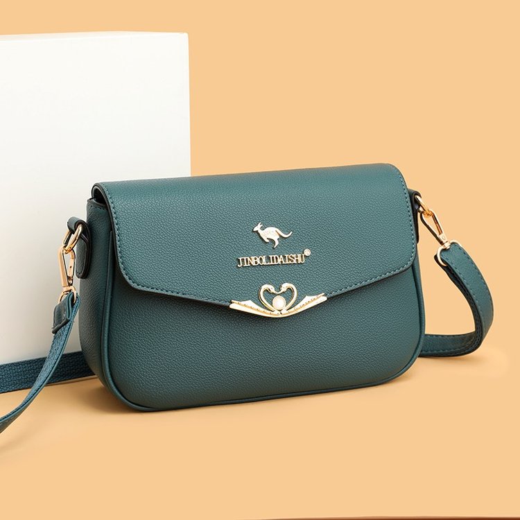 Genuine leather women's shoulder bag small square bag fashionable small