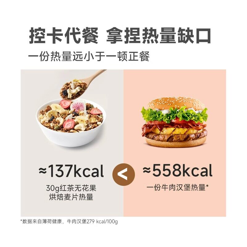 欧扎克海盐可可红茶无花果烘焙麦片拌酸奶泡牛奶即食麦片早餐145g