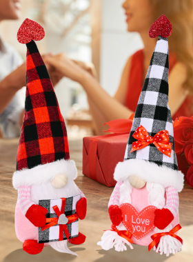 Face Decoration Valentine's Day Mother's Day Doll Grid Love