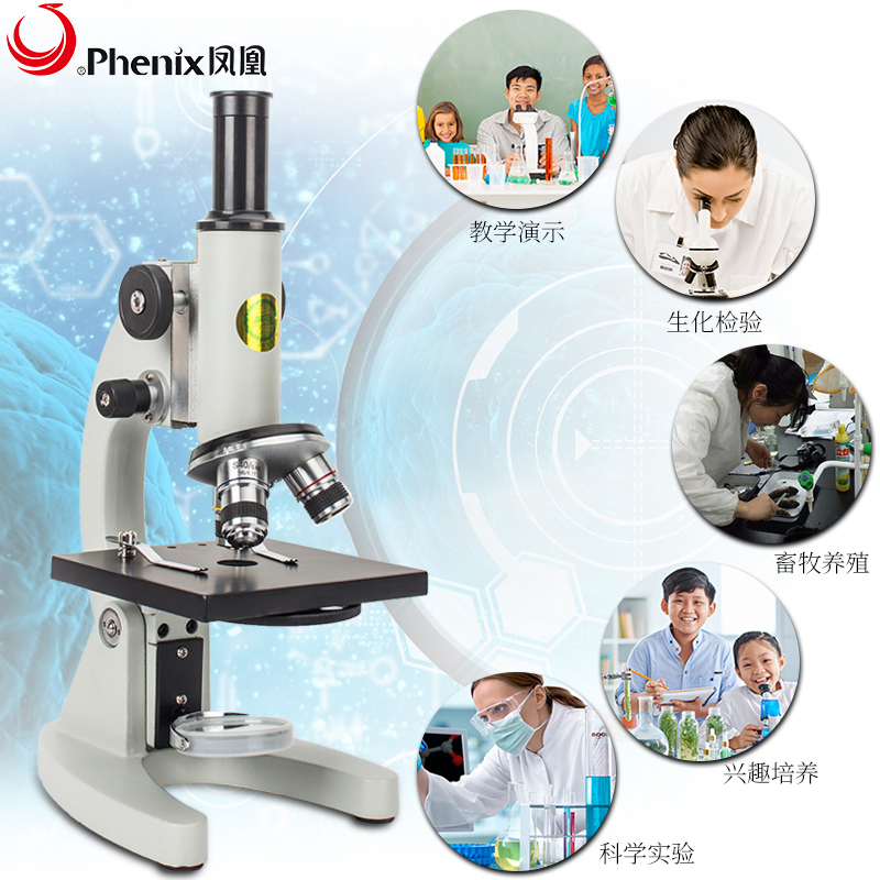 江西凤凰正品中小学生显微镜XSP02儿童中考科学实验640倍精子水产 - 图2