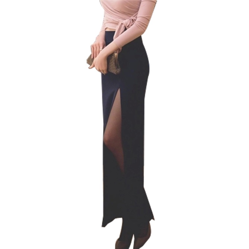 秋冬新款复古高腰中长款性感包臀裙 诗雅蕴半身裙