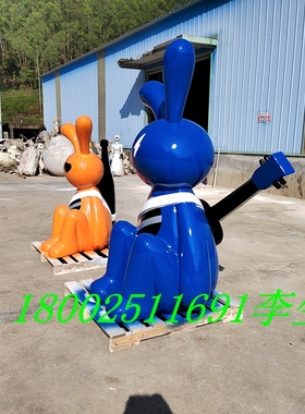 定制新年IP形象卡通人物雕塑步行街美陈玻璃钢动漫玩偶公仔摆件