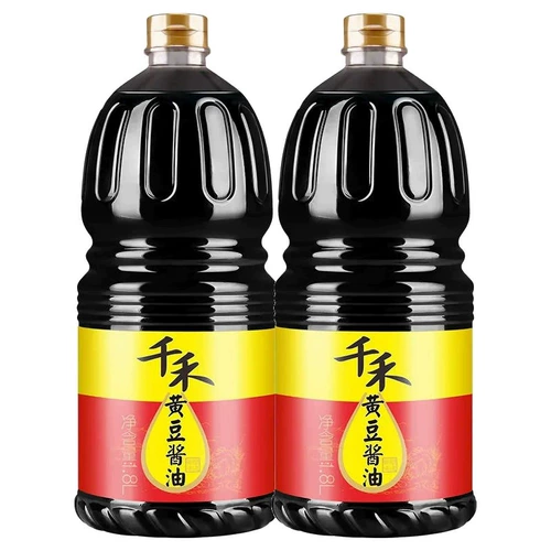 千禾 Соевый соевый соус 1,8 л. Большой бутилированные домохозяйки.