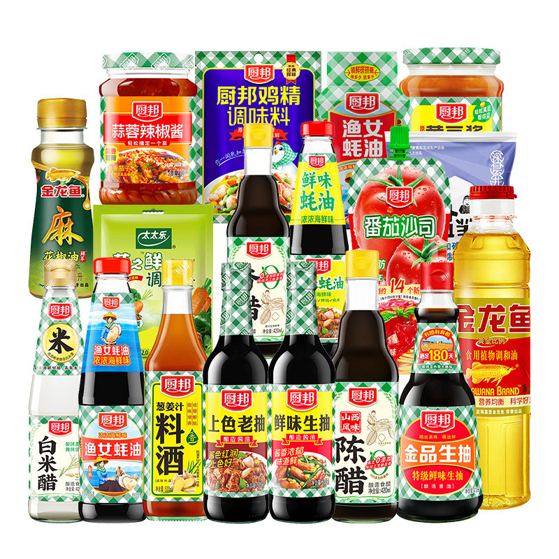 厨邦调料组合套装大全油盐酱醋蚝油香料全套调味品炒菜厨房调味料,淘宝优惠券,粉丝福利购,淘宝优惠卷