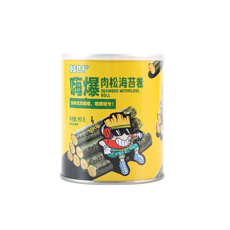 韩世嗨爆海苔肉松卷罐装夹心脆蛋卷 忆香街海苔系列