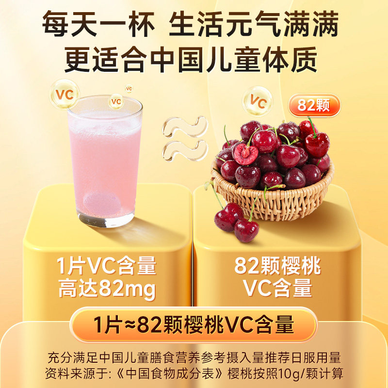康恩贝儿童维生素C泡腾片4-17岁水蜜桃20片非固体饮料VC官方桃子,淘宝优惠券,粉丝福利购,淘宝优惠卷