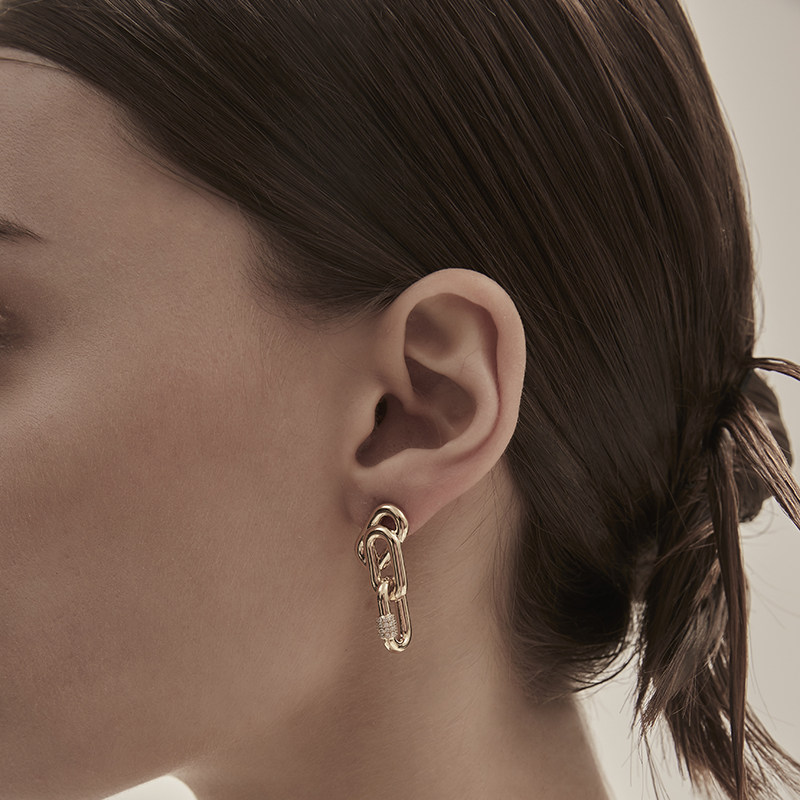 mistova设计师18k金轻奢ins耳钉 mistovajewelry耳钉