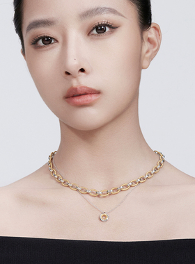 杨洋同款MistovaS925银镀金项链