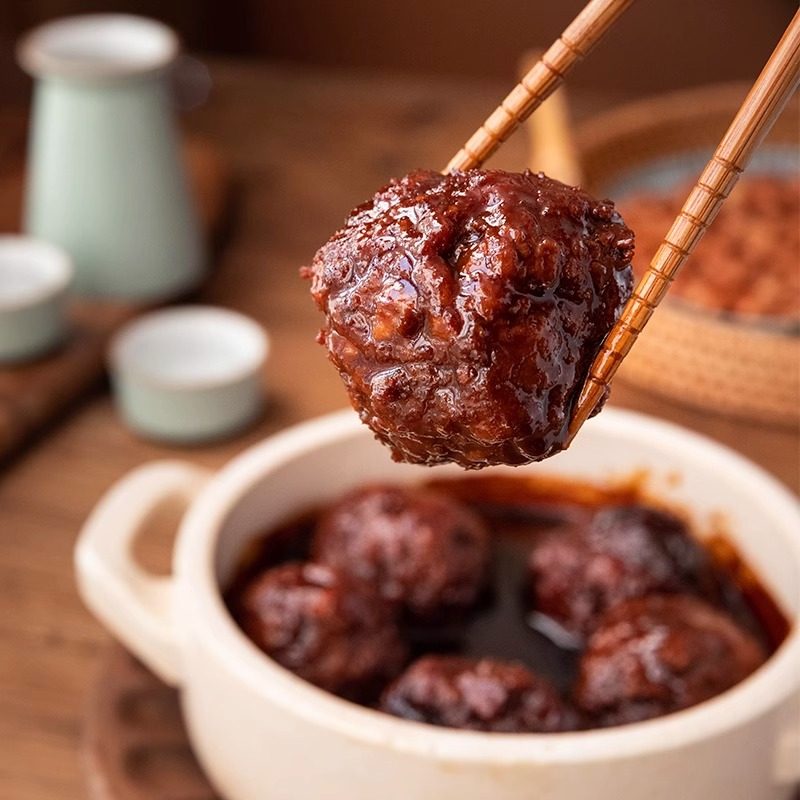 三珍斋红烧狮子头400g猪肉熟食乌镇卤味肉丸子四喜丸子私房老字号