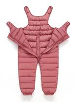 Cards joint baby back with pants child down cotton pants winter thickened boy girl pants outside wearing baby pants