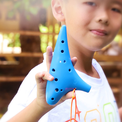 陶笛小学生专用乐器12孔ac调初学者树脂中音C调塑料淘笛儿童入门 - 图1