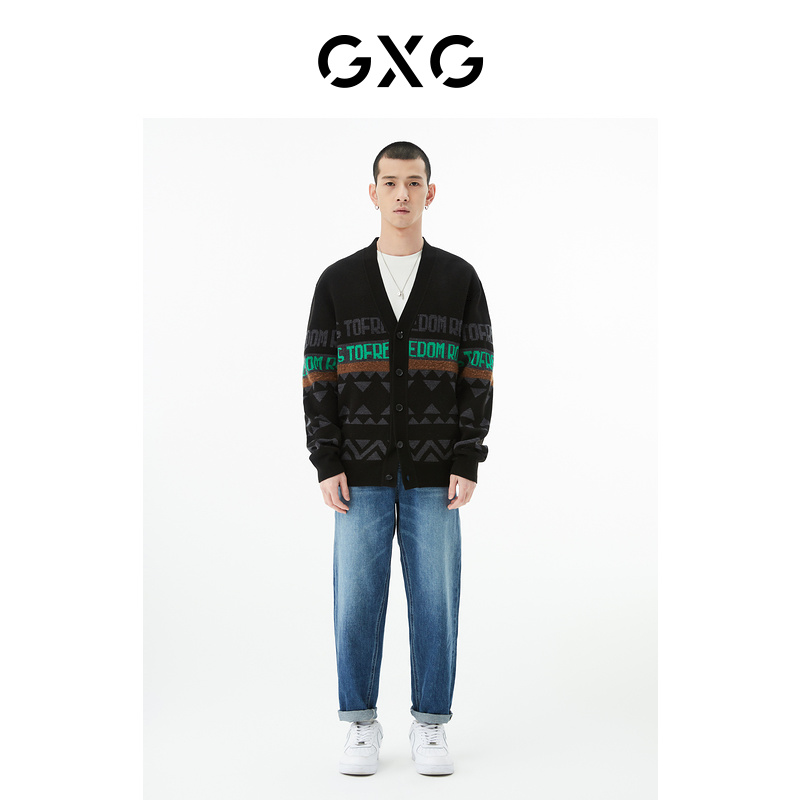 GXG男装 宽松锥形牛仔裤 秋季新品城市户外系列