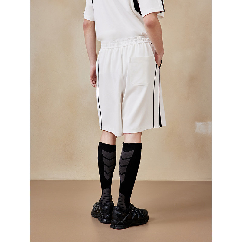 GXG男装 拼接针织休闲短裤通勤简约运动裤25年夏季新品G25X222041,淘宝优惠券,粉丝福利购,淘宝优惠卷