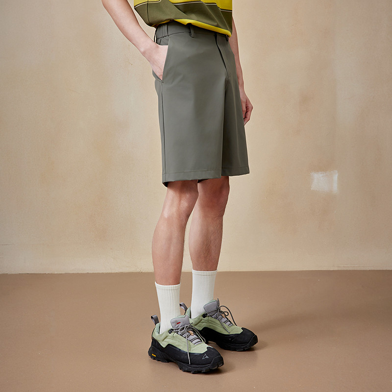 GXG男装 四面弹休闲西裤含桑蚕丝通勤短裤25年夏季新品G25X222036,淘宝优惠券,粉丝福利购,淘宝优惠卷