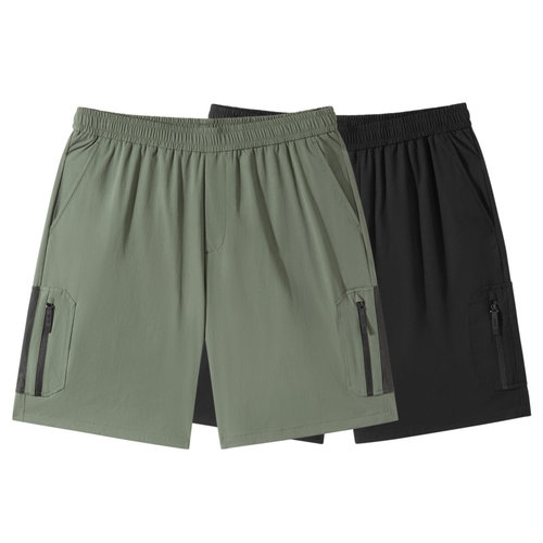 GXG男装 双色宽松直筒工装短裤休闲短裤男裤子 24年秋G24X223045 - 图3