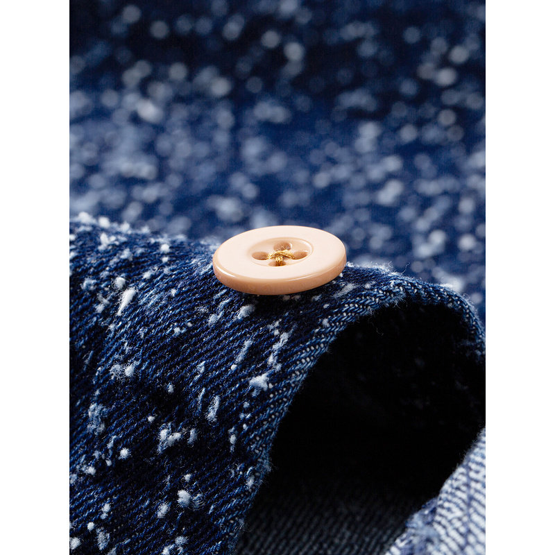 GXG男装 蓝色肌理感水洗长袖牛仔衬衫外套 24秋季品#G24DE93007,淘宝优惠券,粉丝福利购,淘宝优惠卷