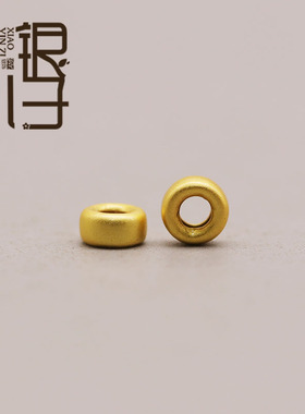水泡珠车轮珠古法银电镀24k金
