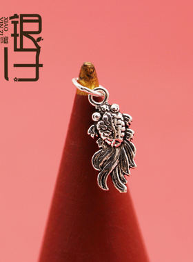 S925纯银大眼金鱼锦鲤挂坠