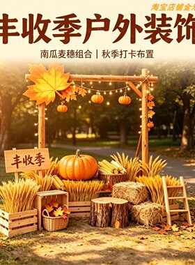 秋日来信主题布景户外秋拍背景