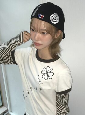 BAUF韩国天使翅膀字母刺绣可爱百搭甜酷棒球帽韩系鸭舌帽遮阳帽子