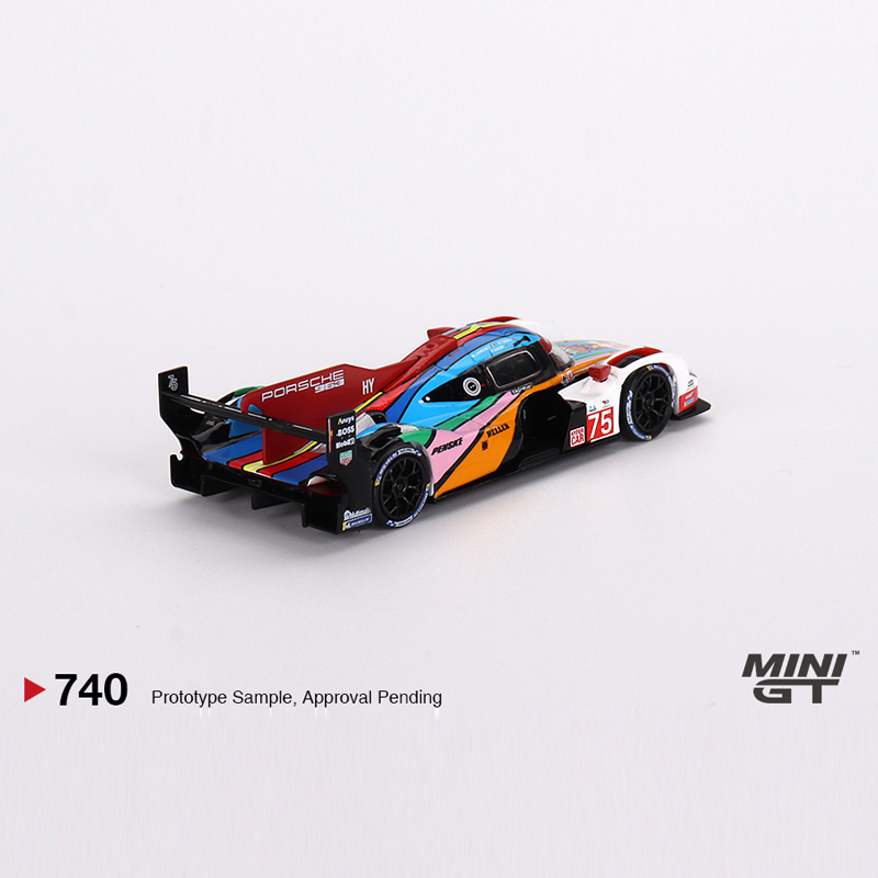 保时捷963 拉力赛车潘世奇车队 MINIGT1:64 勒芒仿真合金汽车模型 - 图1