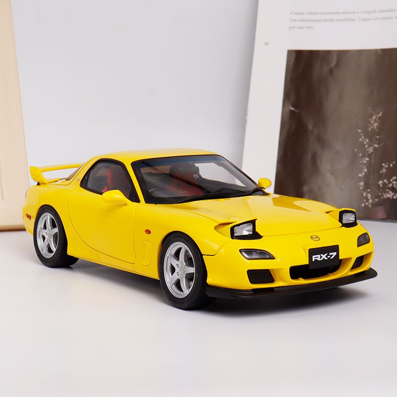 跳灯马自达RX7 FD3S Polar Master 1:18 头文字D仿真合金汽车模型 - 图0