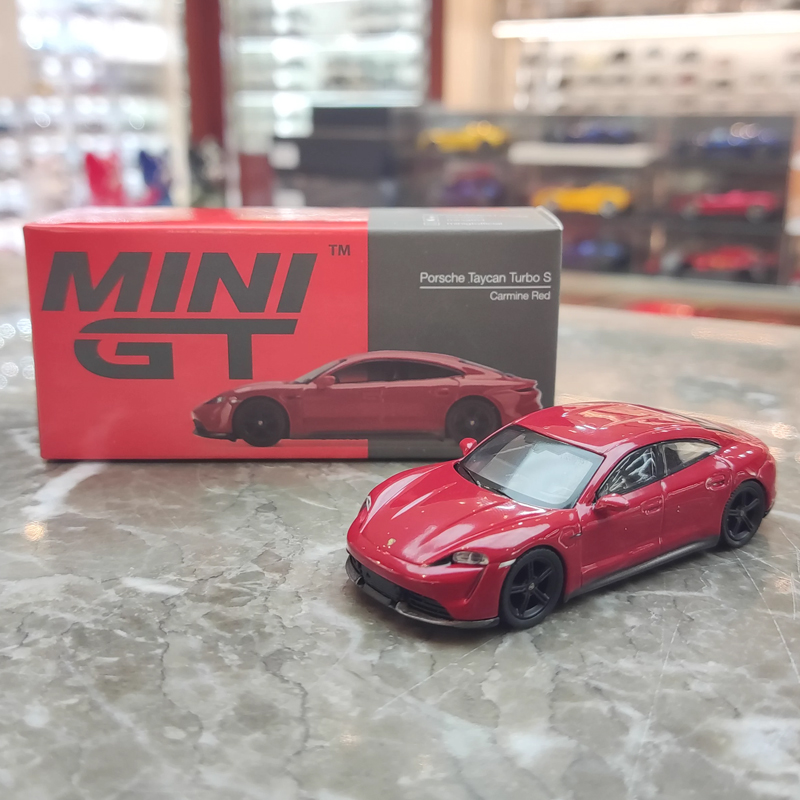 收藏保时捷911 Taycan Turbo S MINIGT 1:64仿真合金汽车模型摆件 - 图0