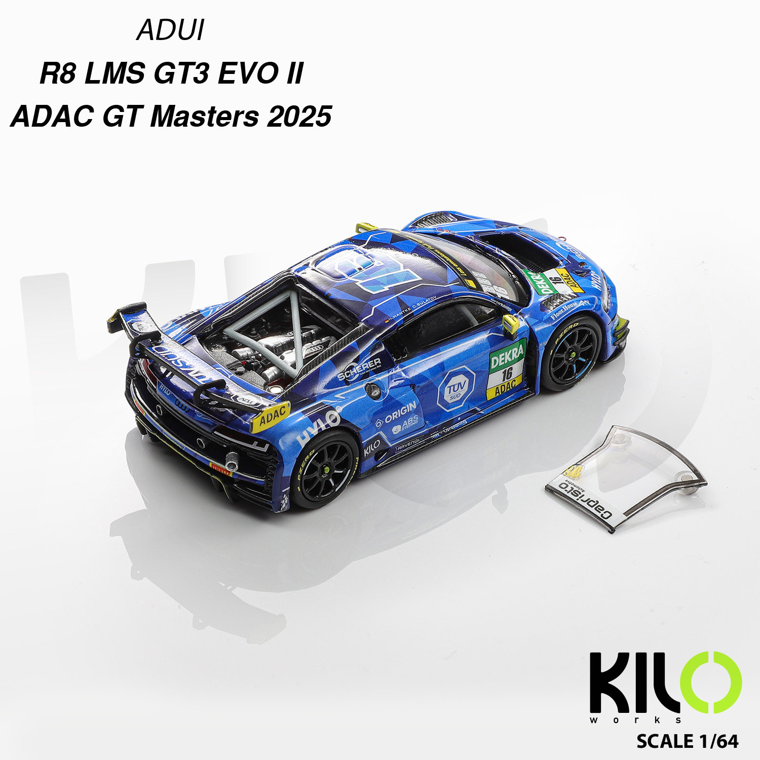 2025奥迪R8 LMS GT3 EVO纽博格林赛车 KILO 1:64莲花合金汽车模型,淘宝优惠券,粉丝福利购,淘宝优惠卷