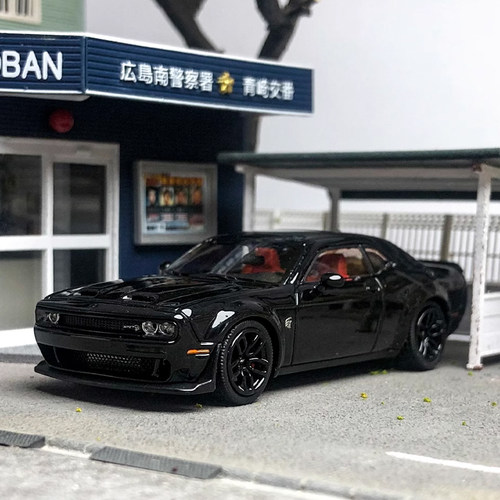 限量道奇挑战者地狱猫SRT Hellcat SH 1:64 仿真合金汽车模型收藏 - 图0