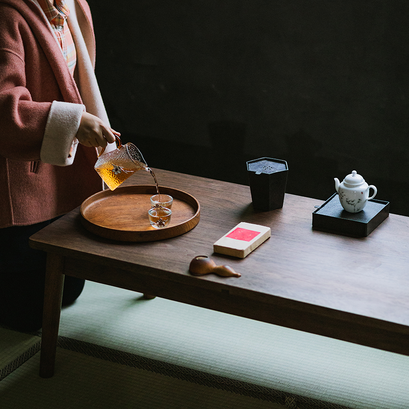 草木祠 耐热玻璃公道杯日式锤纹家用分茶器锡梅花功夫茶具公杯 - 图2