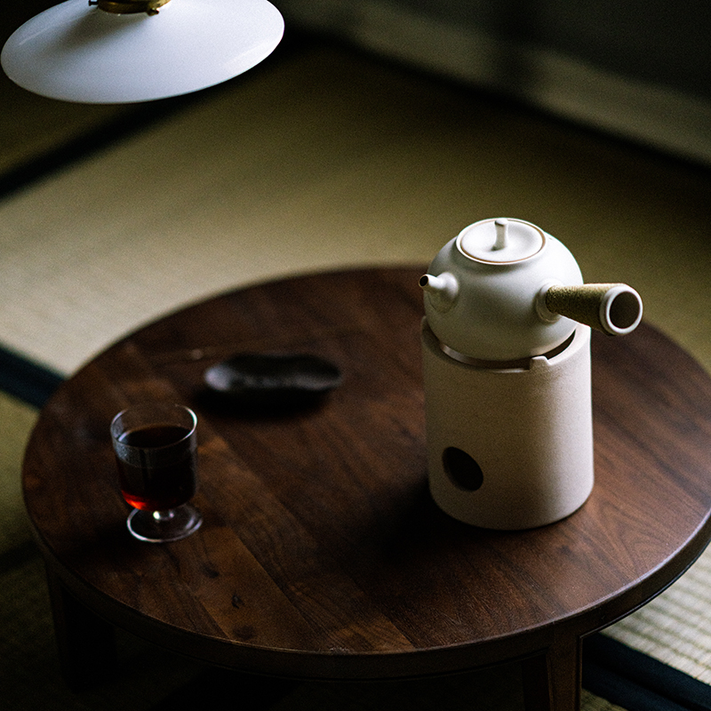 草木祠 手工陶泥侧把壶 苏打釉煮茶泡茶壶炭炉酒精灯温茶炉小火炉