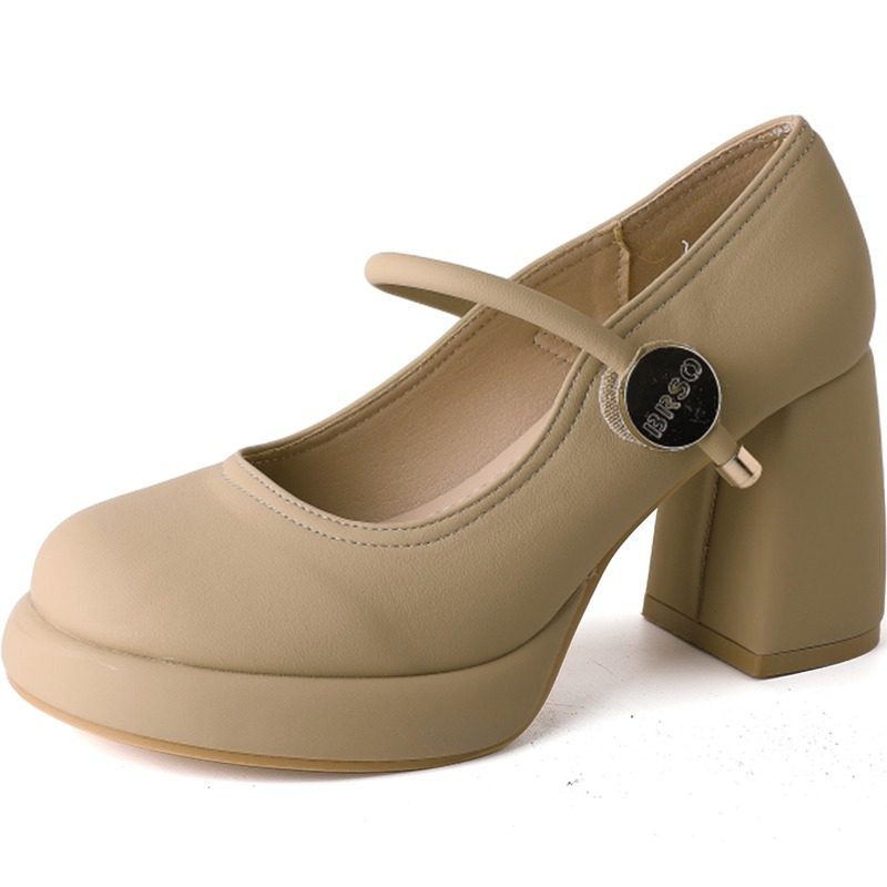 大码女鞋41一43胖脚宽肥玛丽珍高跟鞋女粗跟不累脚浅口防水台单鞋,淘宝优惠券,粉丝福利购,淘宝优惠卷