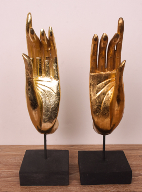 泰国木雕东南亚风佛手桌面摆件