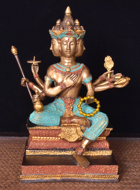 泰式装饰品四面佛佛像全铜工艺品