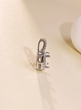 日韩时尚莫桑石吊坠空托