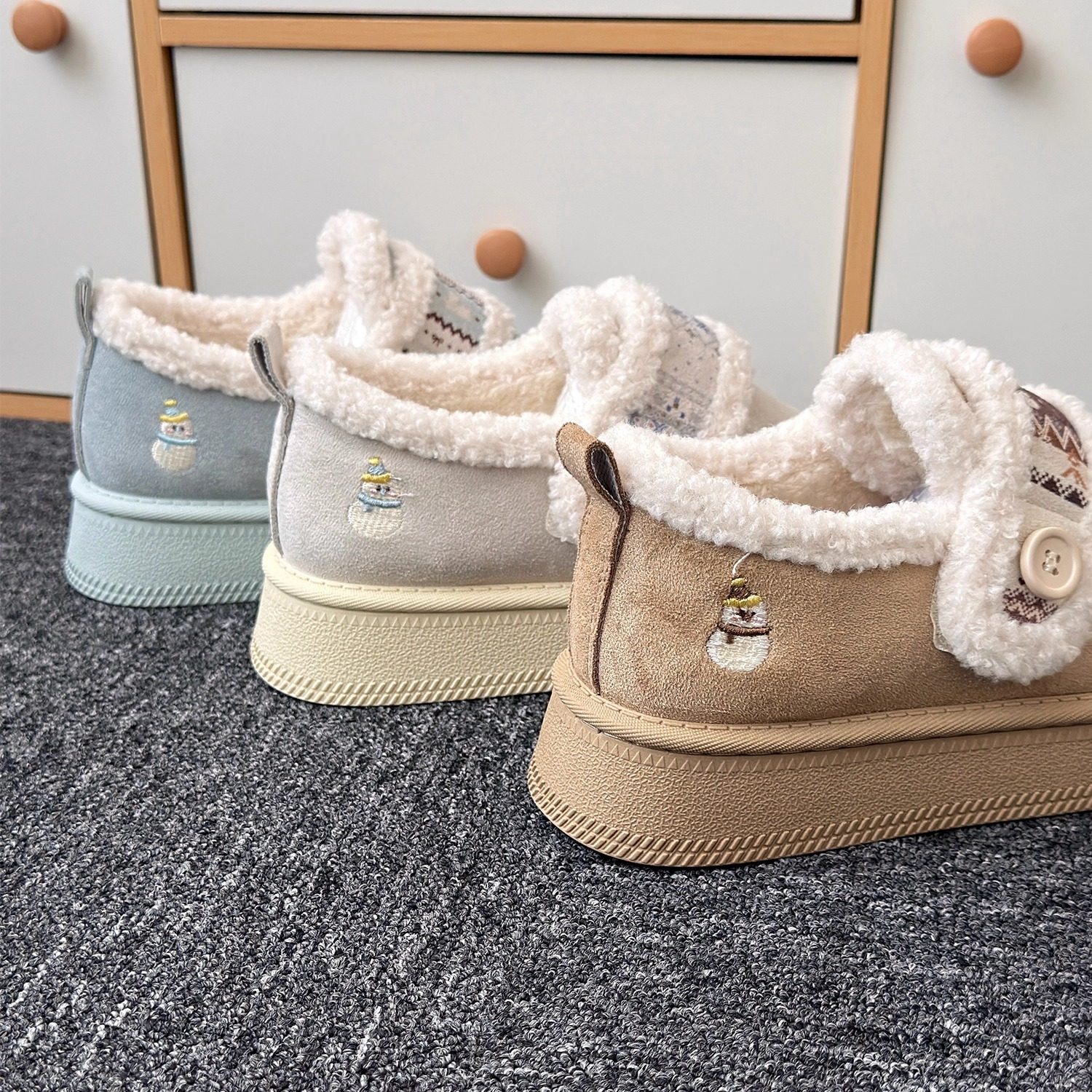 荔枝公园厚底加绒雪地鞋女款2025新款保暖棉鞋厚底板鞋毛毛鞋棉靴,淘宝优惠券,粉丝福利购,淘宝优惠卷